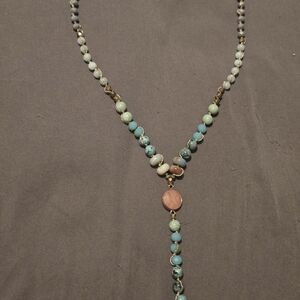 Nakamol Turquoise and Pink Beaded Necklace